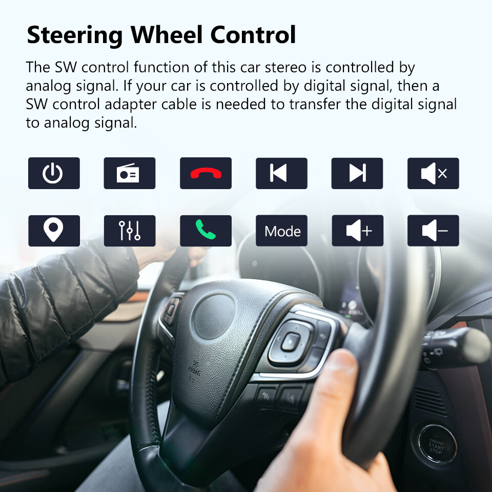 Eonon 7" 2 Din Car Stereo Radio Android 10 8-Core GPS Navigation CarPlay No DVD