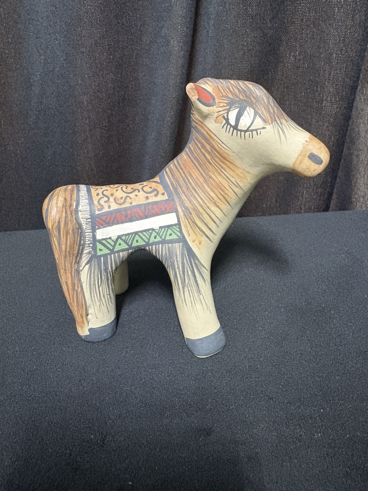 Santa Clara Pueblo Pottery Donkey by Artisan STEPHANIE NARANJO
