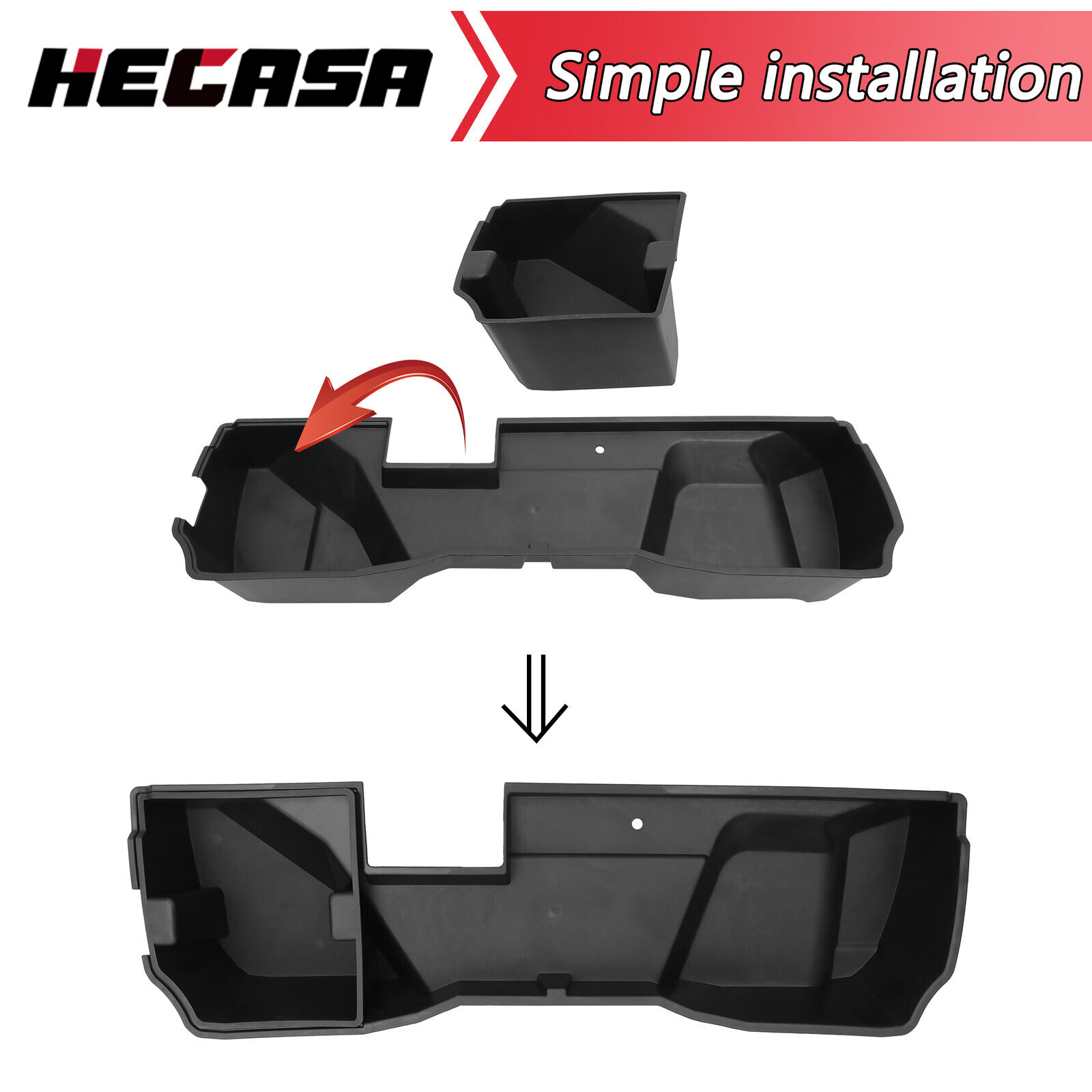 Underseat Storage Box for 2014-18 Silverado GMC Sierra 1500 Extended Double Cab