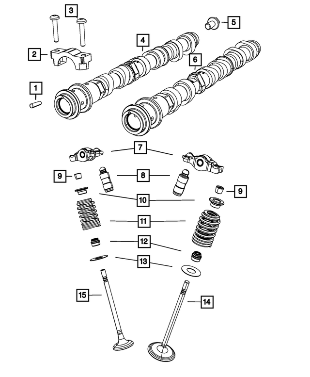 11-24 3.6L Intake Camshaft, Right Side Genuine Mopar 05184380AH