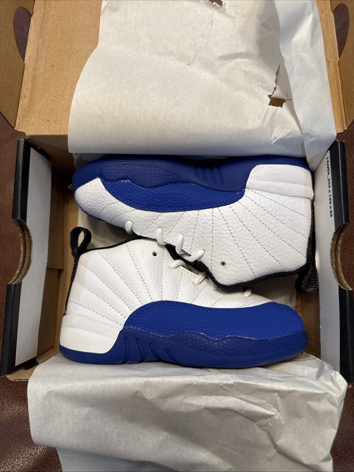 Jordan 12 Retro (TD) “Blueberry” - White/Black-Game Royal - (US 8c) - 850000-140