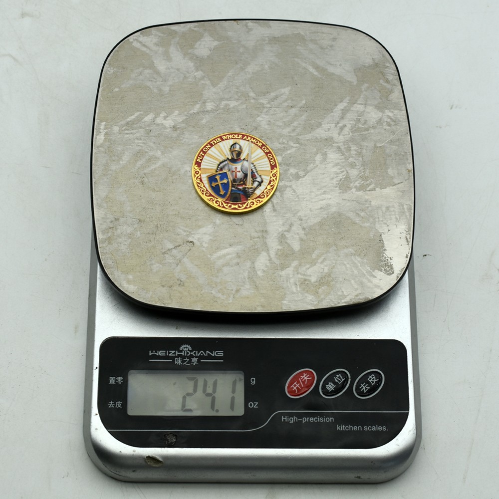 Christian Knight Armor of God Challenge Coin Religious Collectibles Medal Gift