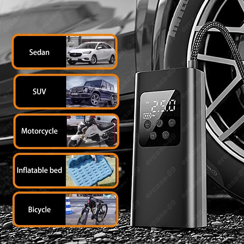 Tire Inflator Car Air Pump Compressor Electric Portable Auto 12V Volt 150 PSI