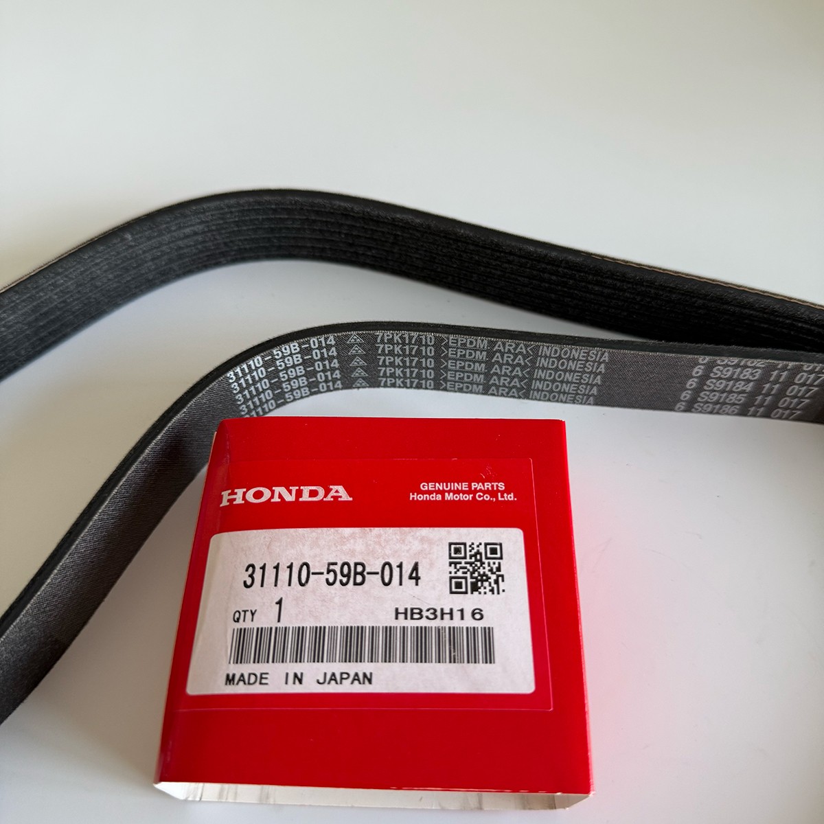 Honda OEM 31110-59B-014 Serpentine Drive Belt fits 16-24 Civic CR-V Accord 1.5L