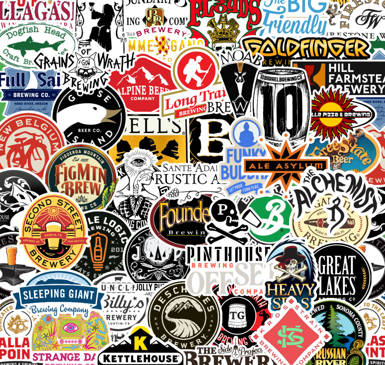 25/50 Craft Beer Sticker Pack - Matte Vinyl - Brewery Microbrew Ale