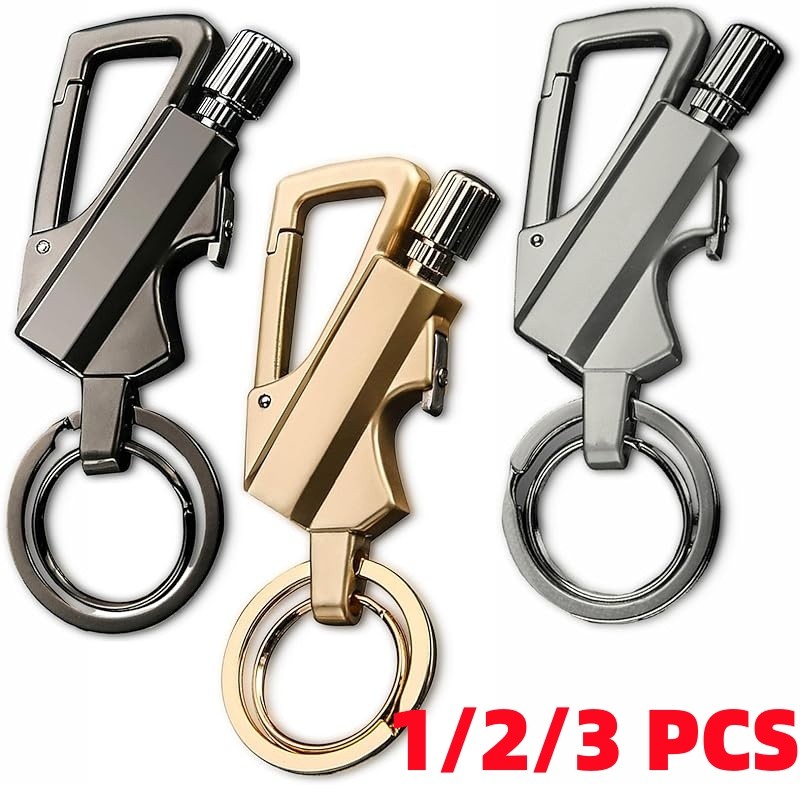 1-3Pack Permanent Match Infinity Lighter with Multitool Keychain Bottle Opener