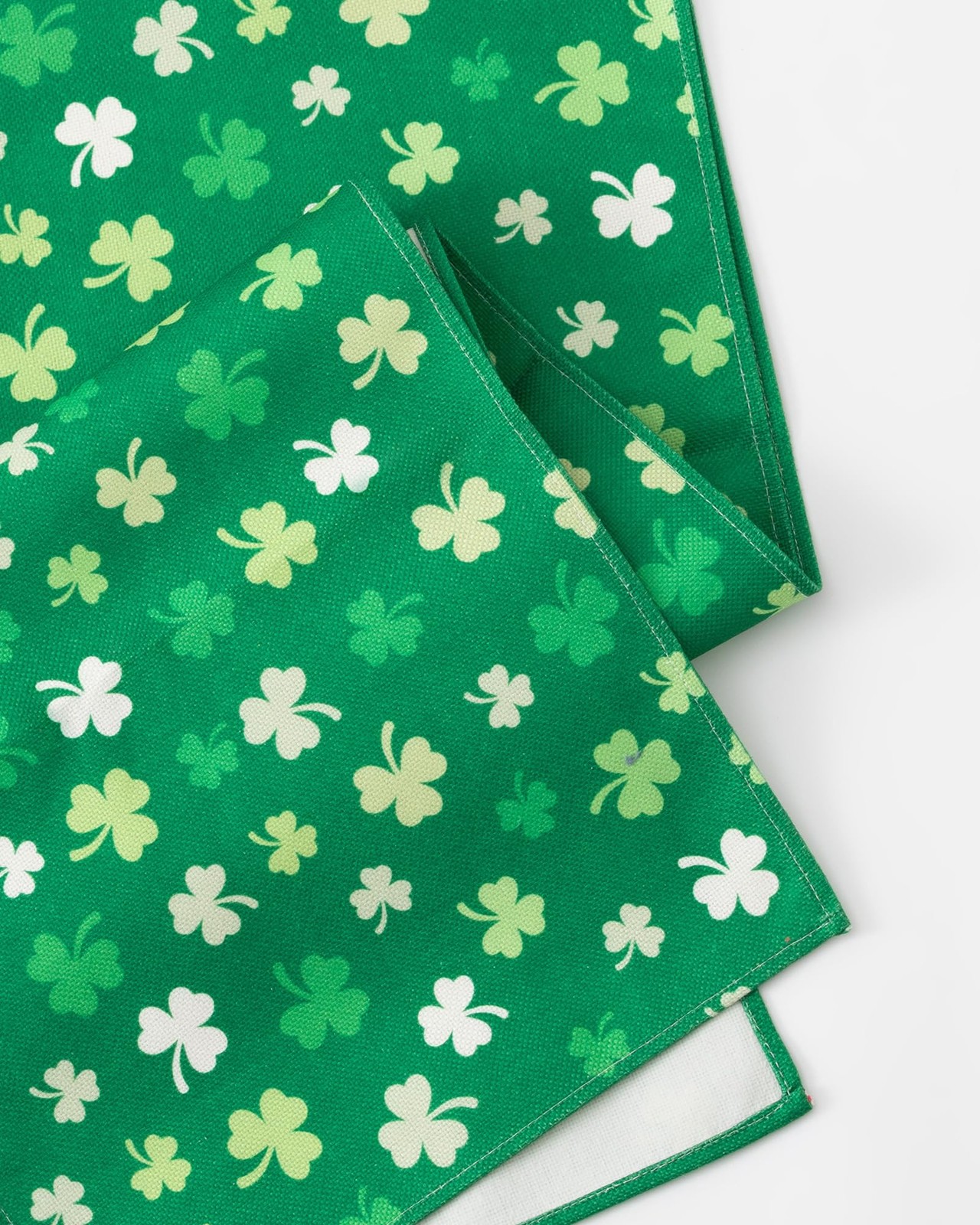 St. Patricks Day Table Runner Decorations 13x72 Inch Green Lucky Shamrock Tab...