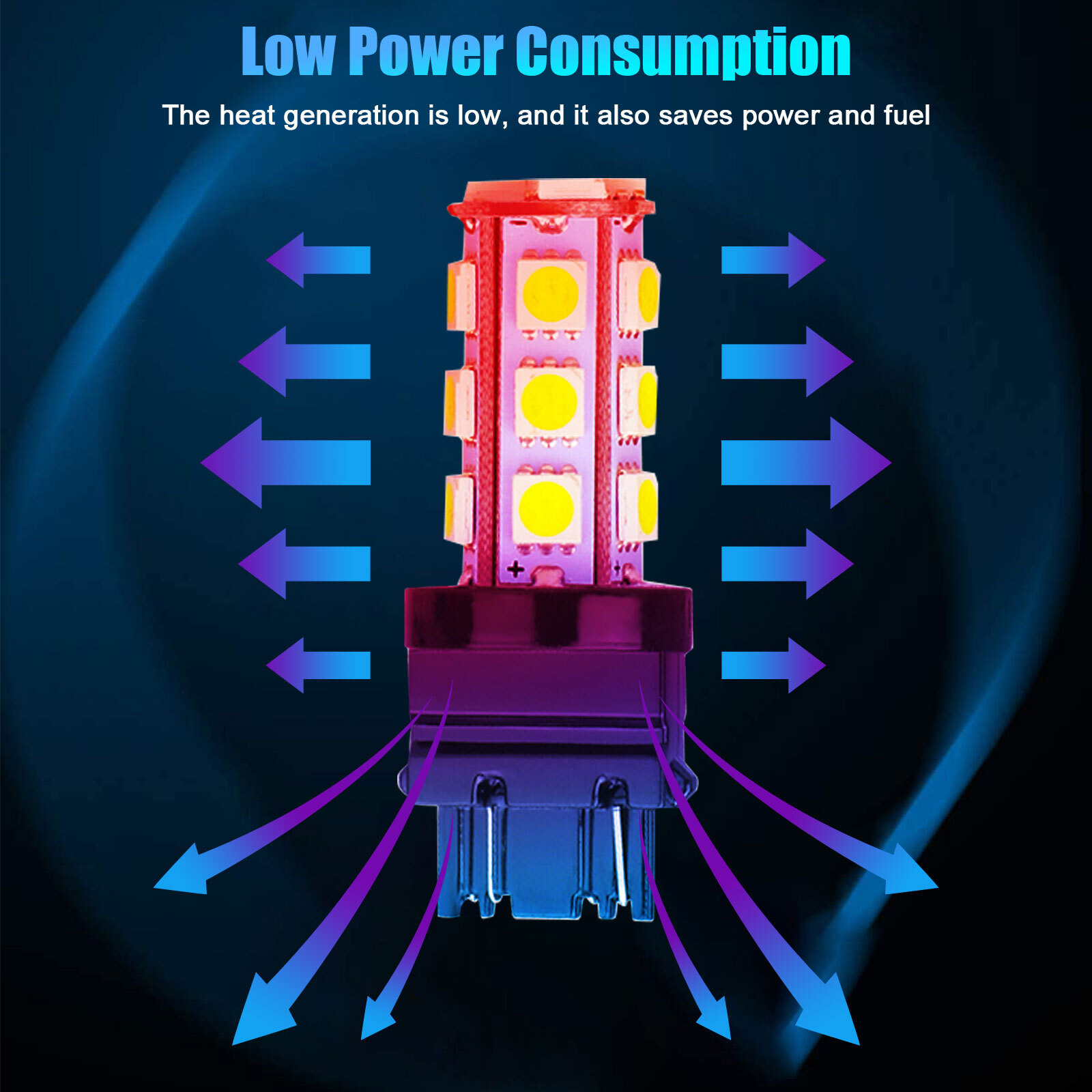 10PCS 3157 3156 18-SMD Reverse Brake Stop Turn Signal Tail LED Light Bulbs White