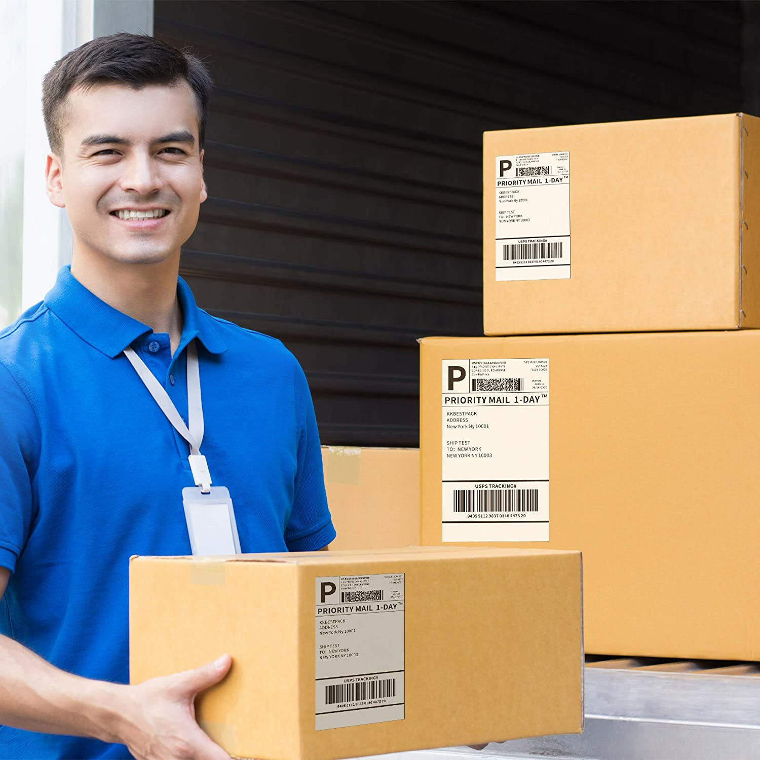 1100 Shipping Labels 8.5x5.5 Self Adhesive Half Sheet Shipping Labels 1000 + 100