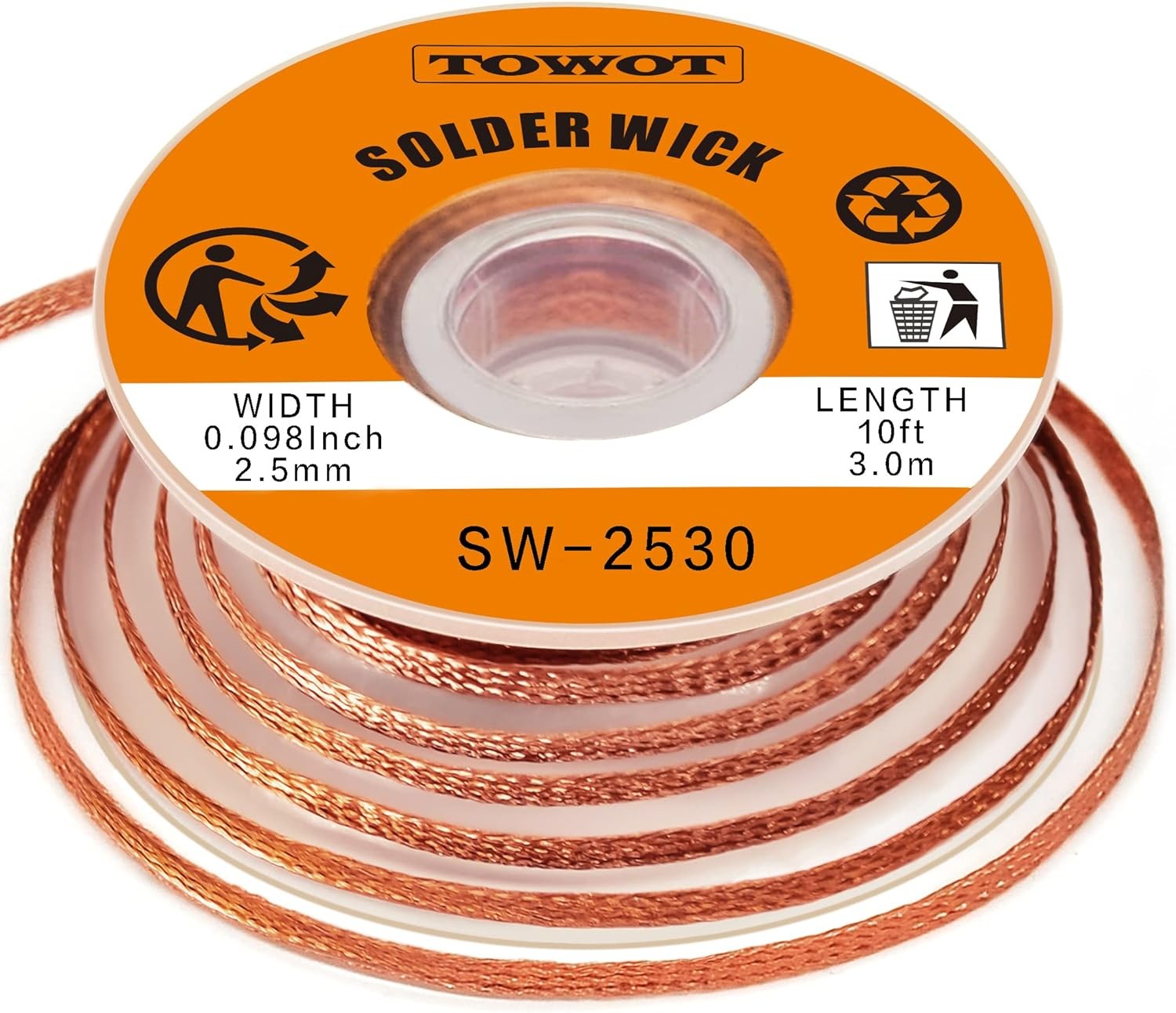 Solder Wick Braid with Flux No-Clean Electronic, DEsoldering Wick Braid Remover