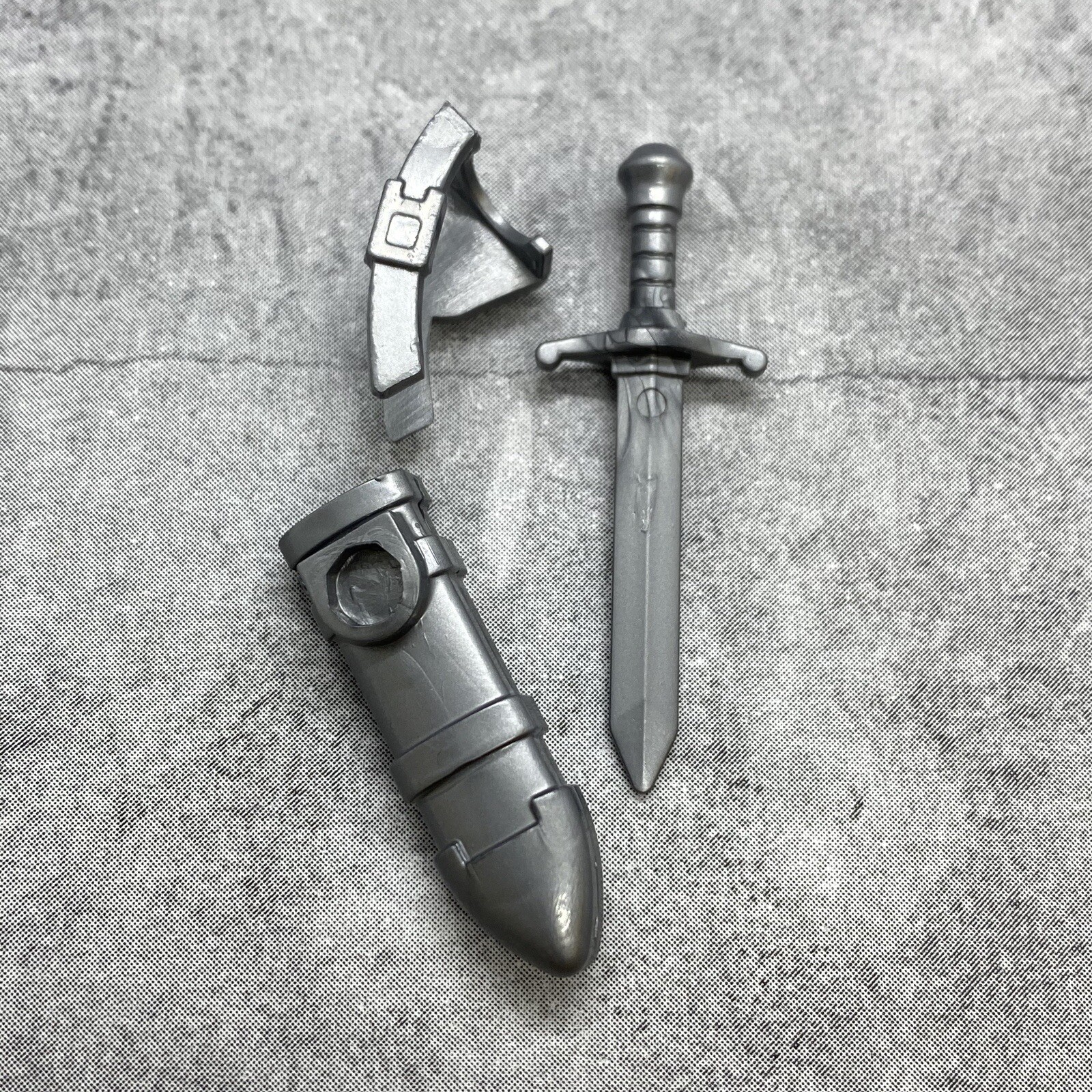 5pack Gray Sword & Sheath Blocks Weapons Accessories for Minifigures C46955