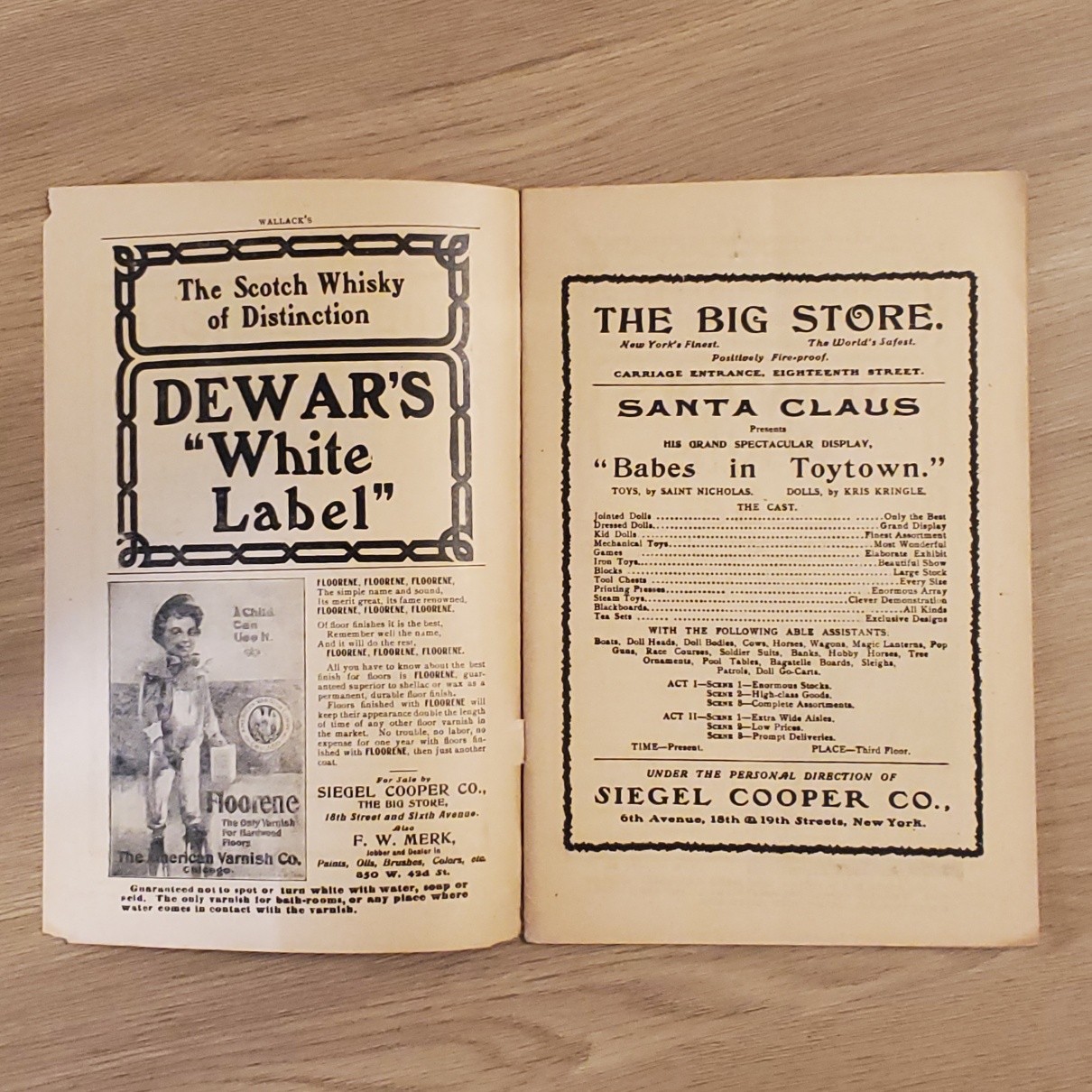 2207----1903 Wallack's Theatre program NYC