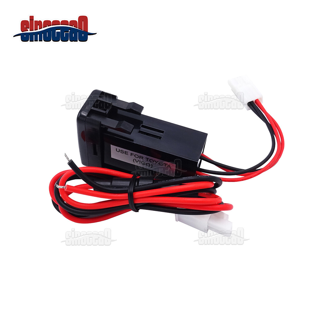 2.1A Dual USB Ports Power Socket Charger Button for Toyota Tacoma Tundra 4Runner