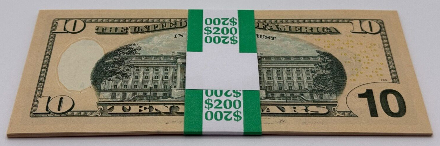 NEW Uncirculated TEN Dollar Bills SERIES 2017A $10 Sequential Notes Lot of 20