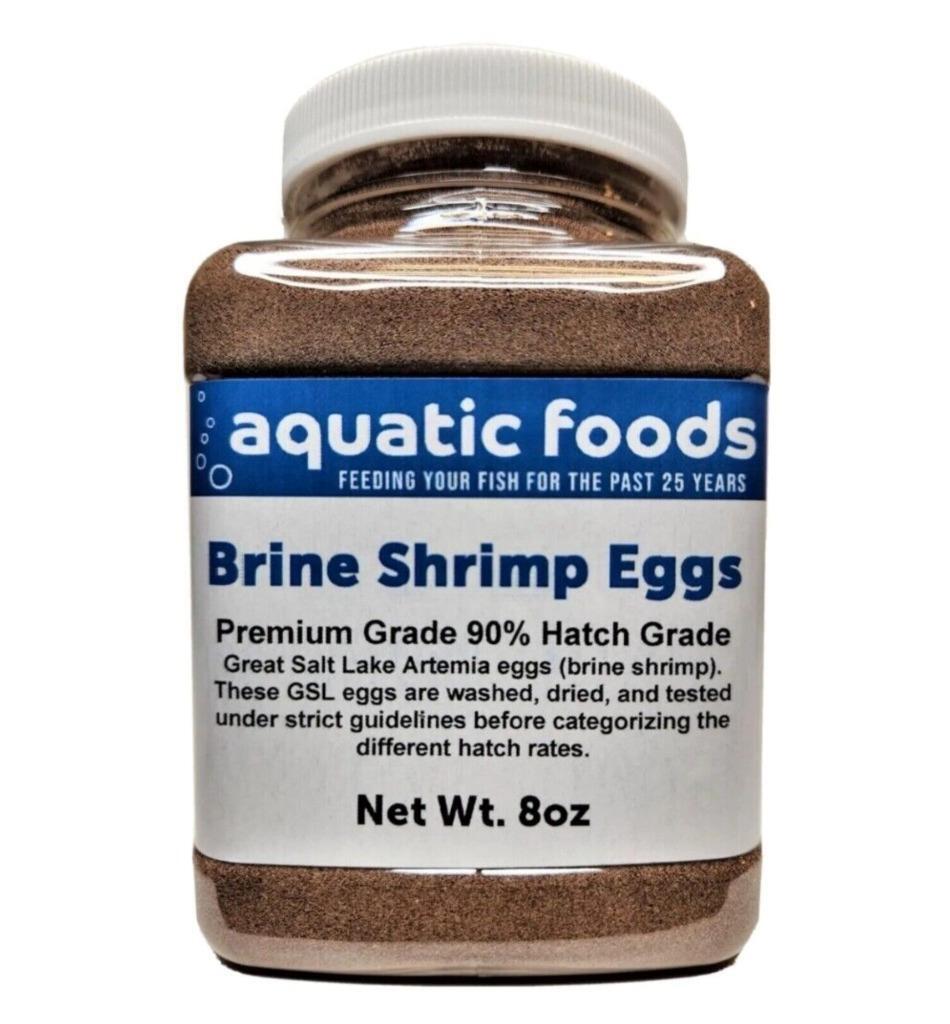 Brine Shrimp Eggs Jar. Premium Grade 90% Hatch Great Salt Lake Artemia Eggs