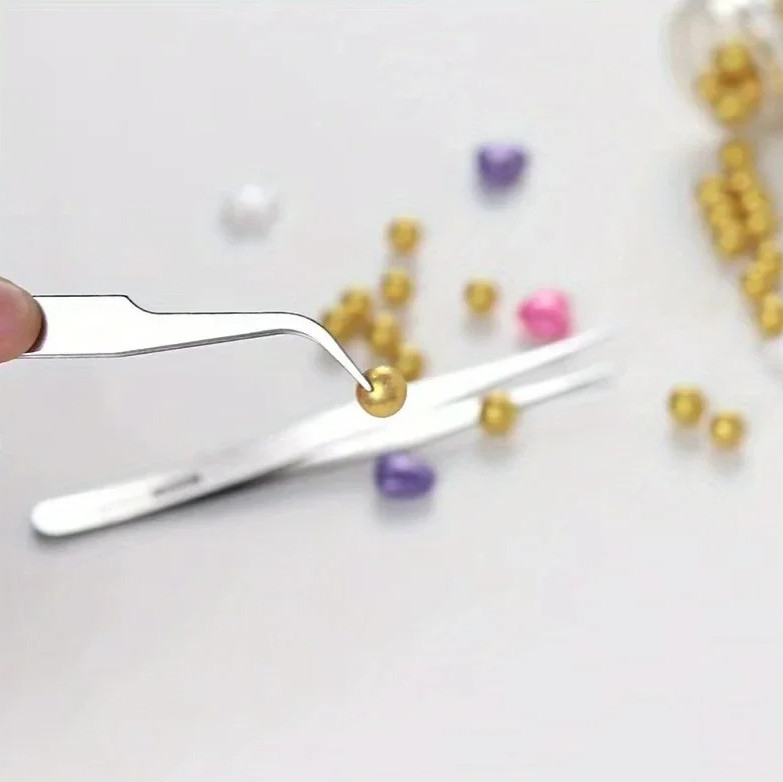 6pcs Stainless Steel Precision Tweezers Set Succulent DIY Craft Tool Kit - NEW