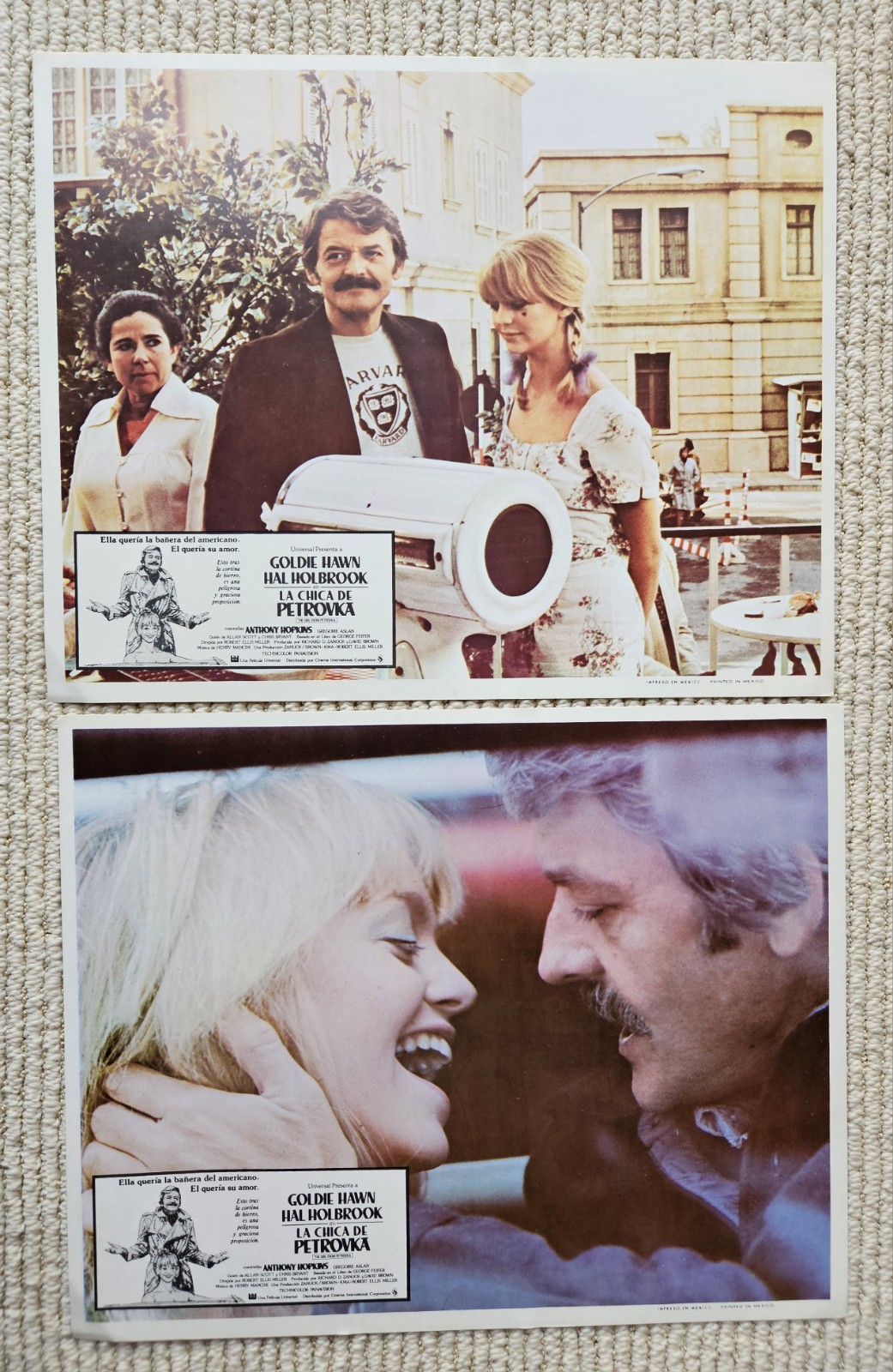 Girl From Petrovka + Midnight Man, 2X original 11x14 lobby sets SPANISH