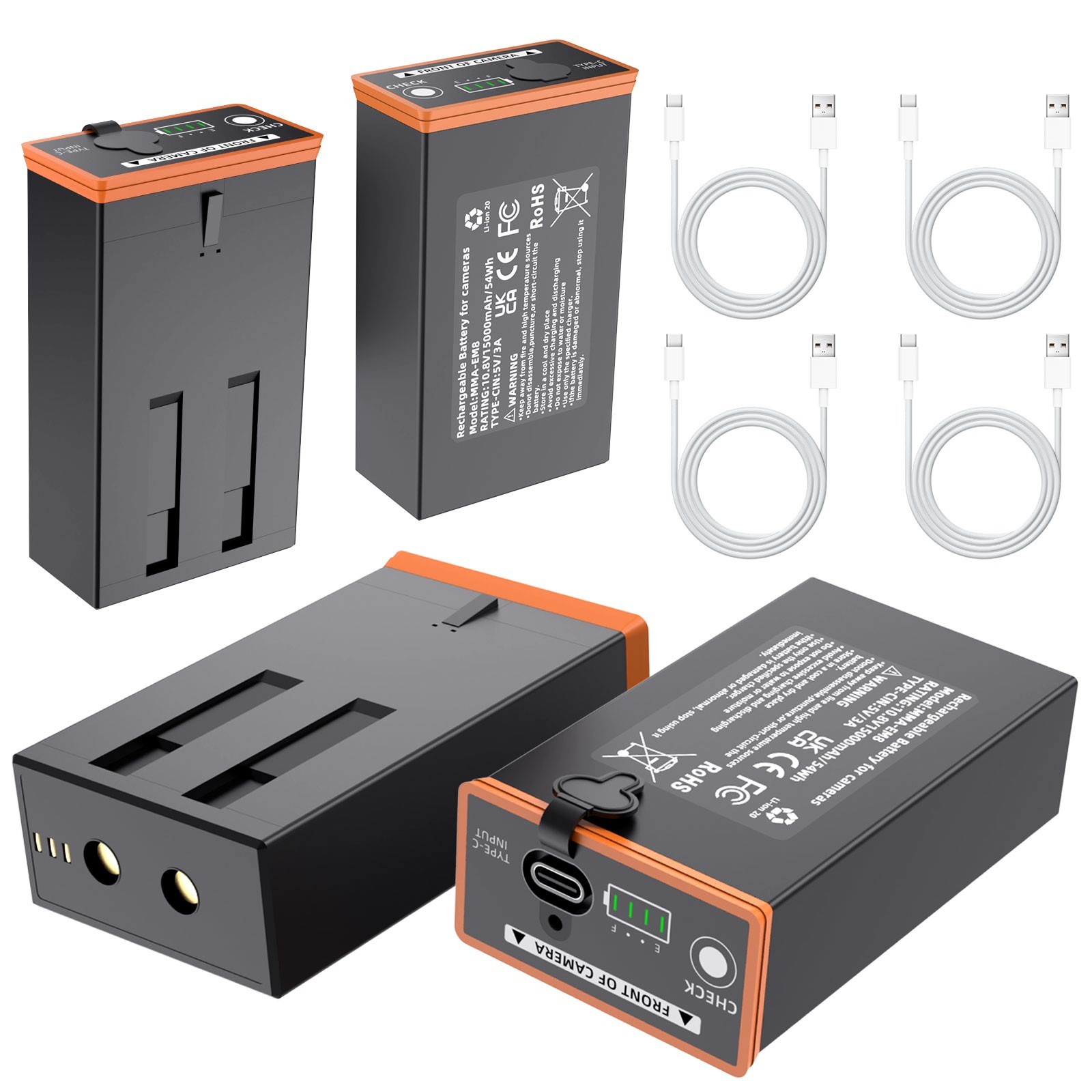 4 Packs Moultrie Power Mag MMA-EM8 5000Ah Battery For Edge Cellular Trai Camera