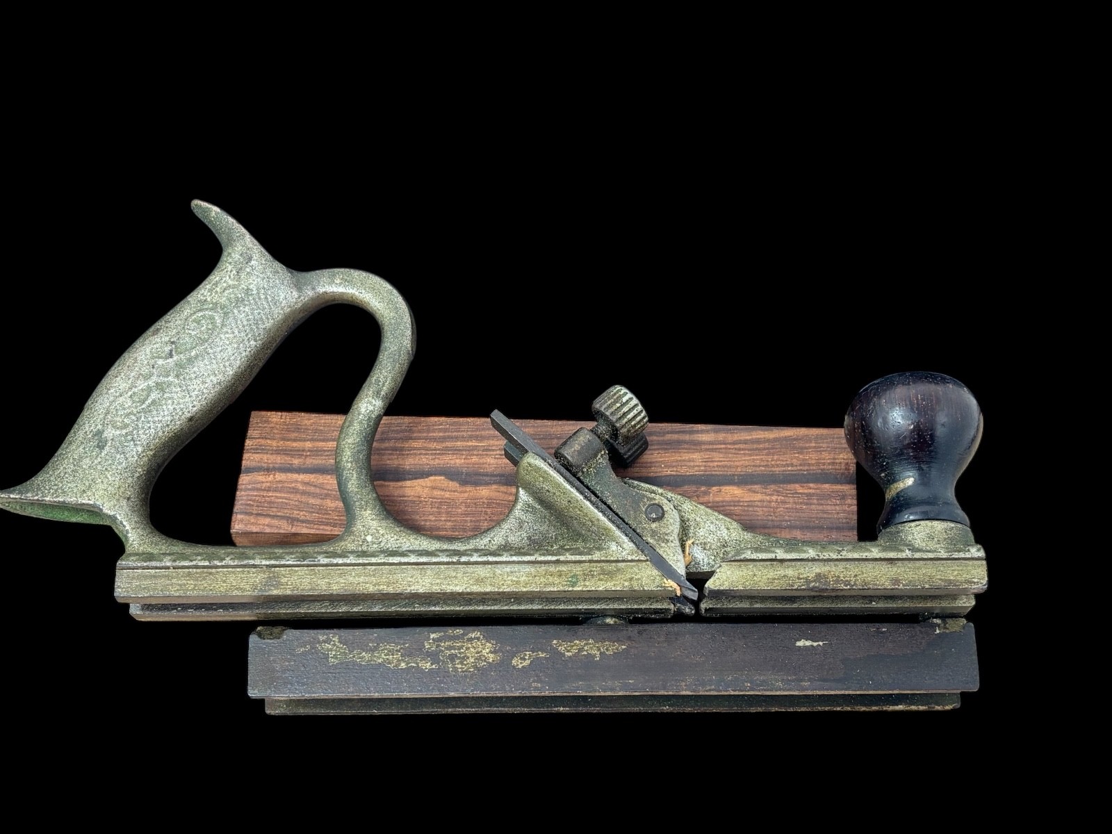 Vintage Stanley No. 48 Tongue and Groove Plane Cast Iron body, Rosewood knob