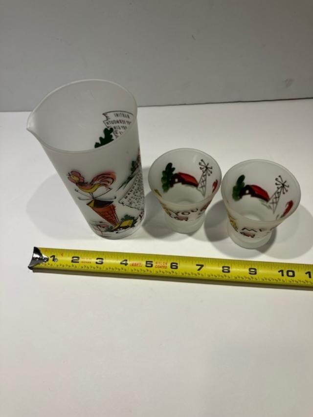 Vintage You Me Ours Farm Cocktail 3-piece Set - Vintage Barware 1960's
