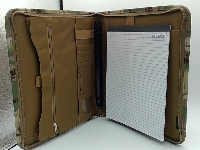 KOSIBATE U.S. Army Padfolio Binder With Camouflage Cover And Memo Notebook