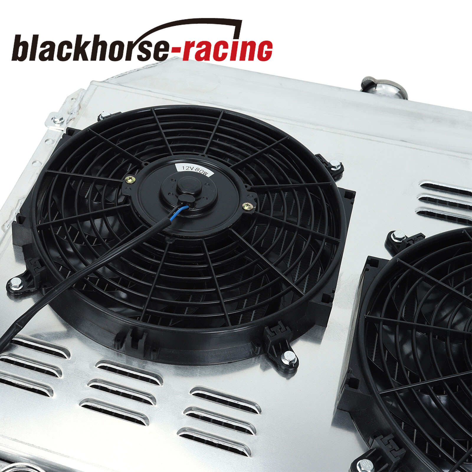 For 1966-1979 Ford F100 F150 F250 F350 Bronco V8 3 Row Radiator+Shroud Fan+Relay