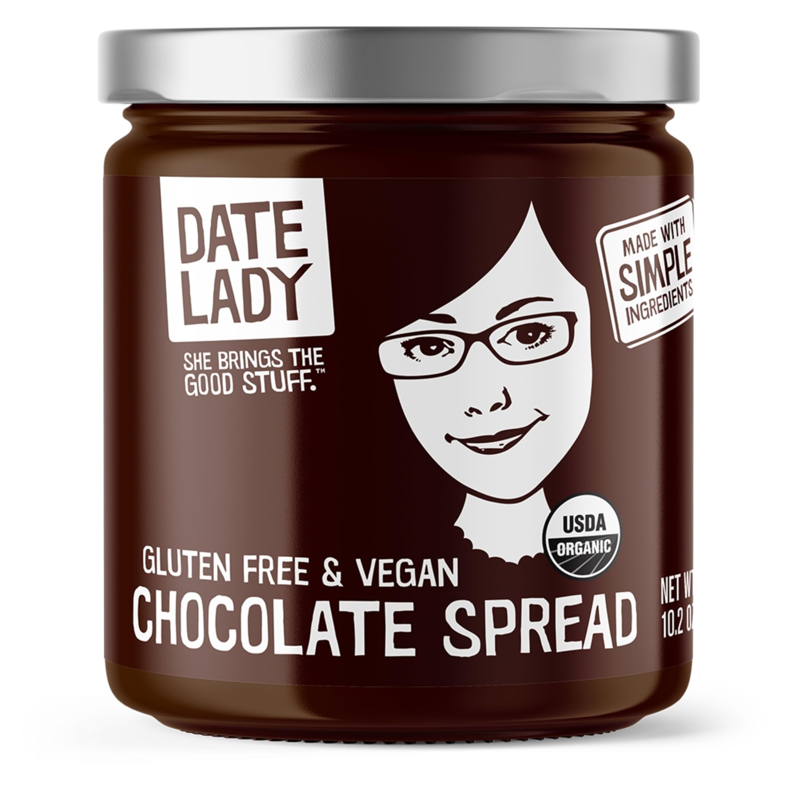 Date Lady Chocolate Spread | Organic, Vegan, 10.2 Ounce (Pack of 1)