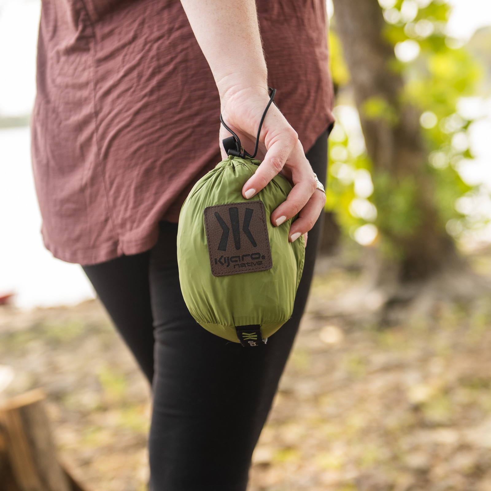 Kijaro Ultralight Camping Hammock, 1 Person, 300 lb Capacity, Green, Aluminum