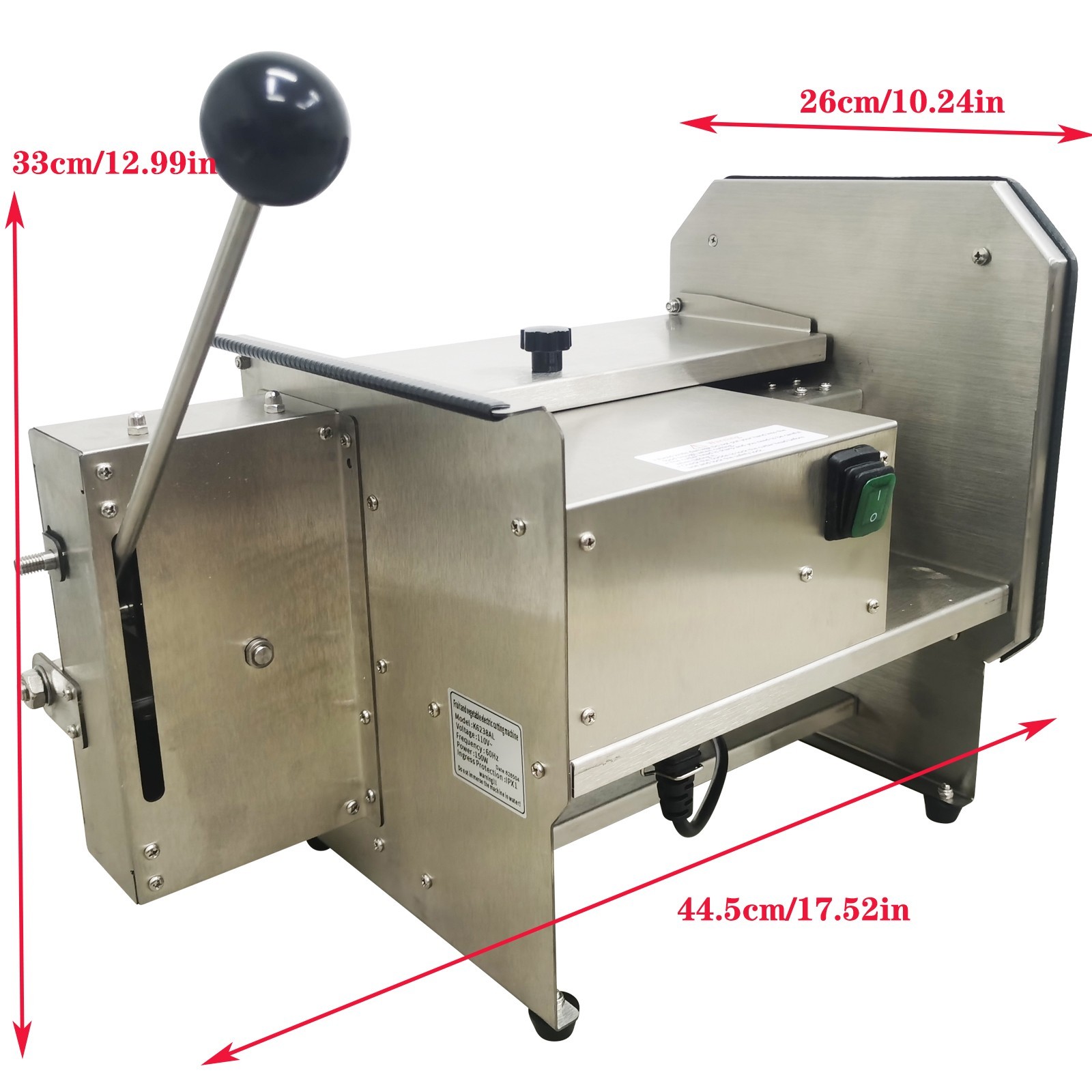 110V Commercial Electric Fruit and Vegetable Dicing Machine 6mm Dicing Cutter