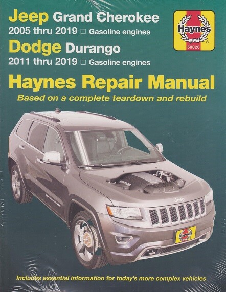 2005-2019 Jeep Grand Cherokee Dodge Durango Haynes Repair Service Manual 3785
