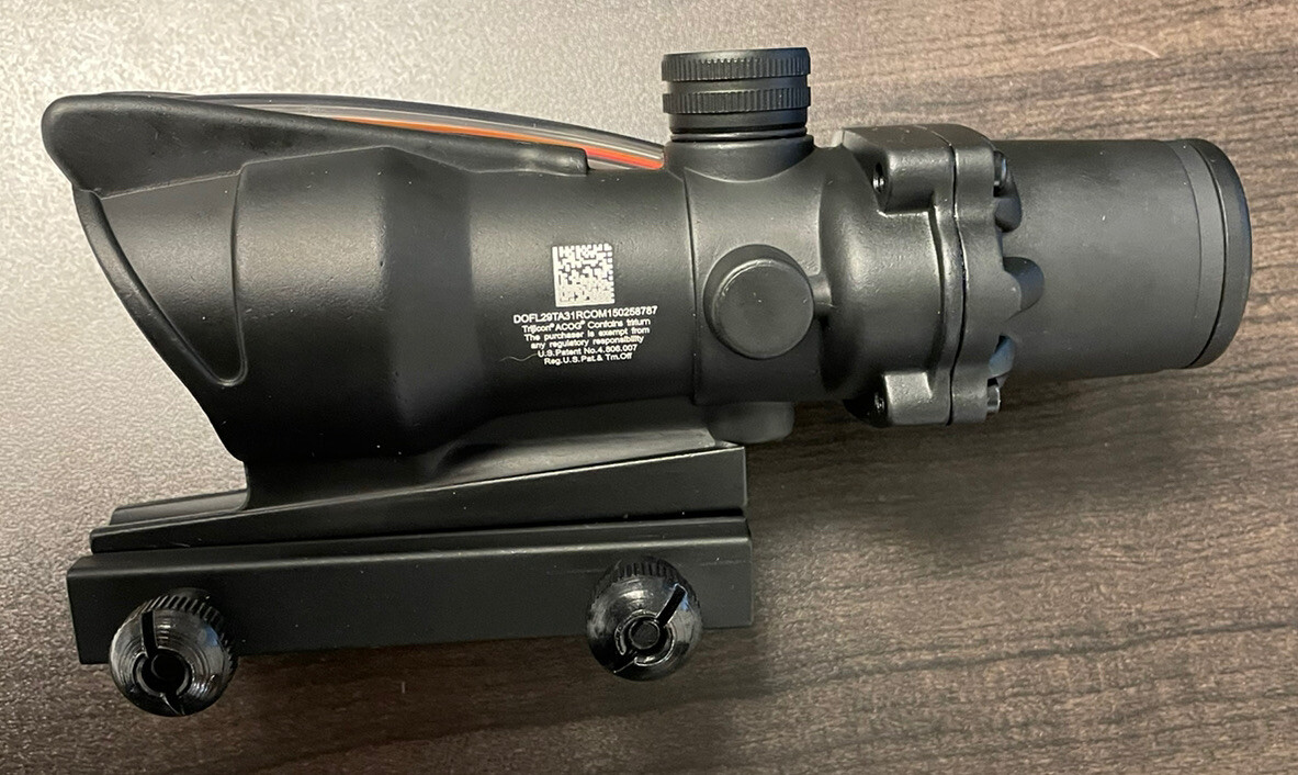 4x32 Fiber Optic Scope Crosshair Reticle RED Weapon Sight ACOG Clone + 2 gifts