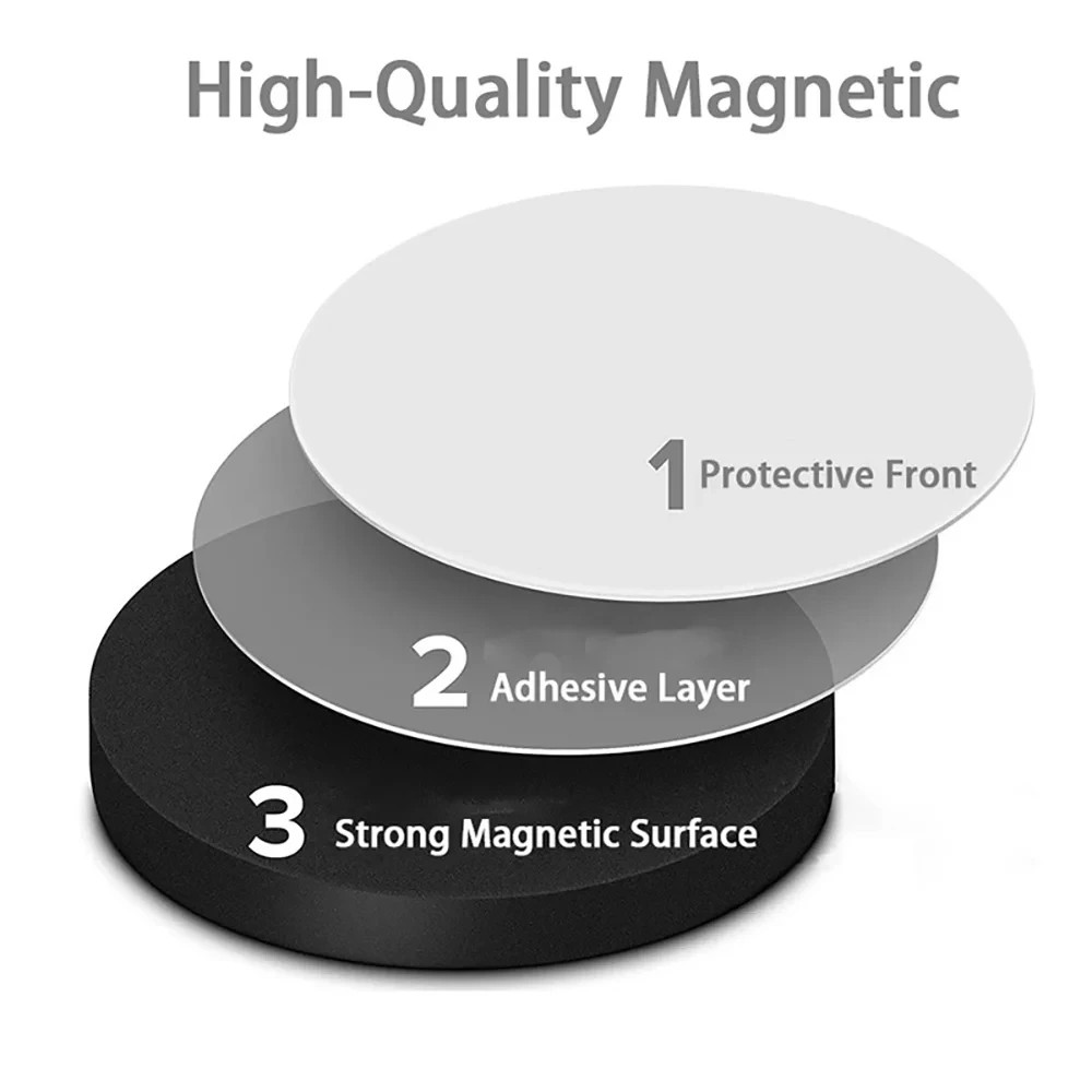 20/50PCS Round Self-Adhesive Magnetic Sheets Flexible Magnet Stickers for Home