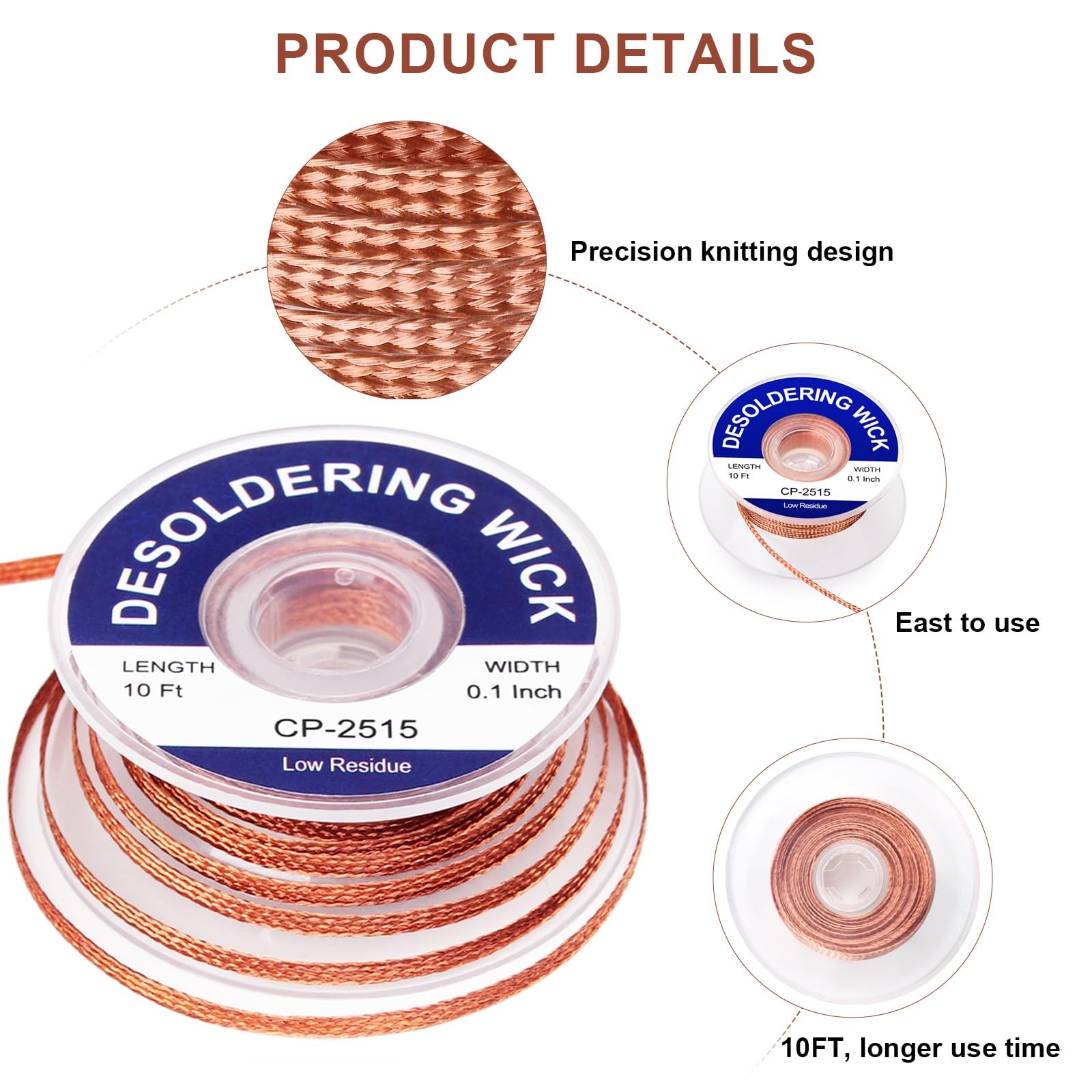 Lesnow Solder Flux Paste And Wick Braid, No Clean Soldering...