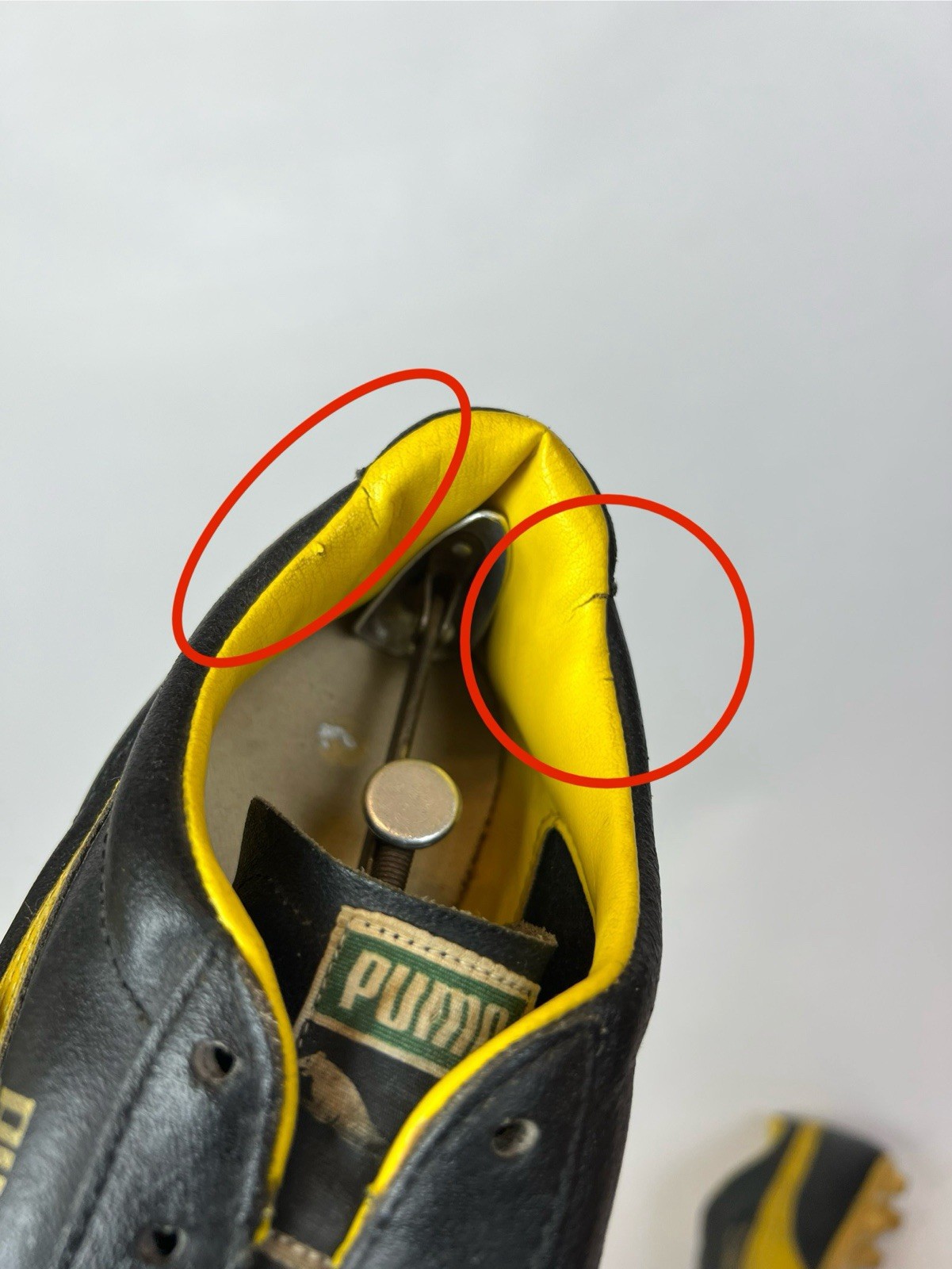 Vintage PUMA BORUSSIA Soccer Futbol Cleats Black Yellow