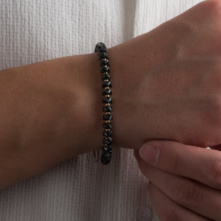 Natural Hematite Healing Protection Powerful Men's Women Lucky Bracelet Gift