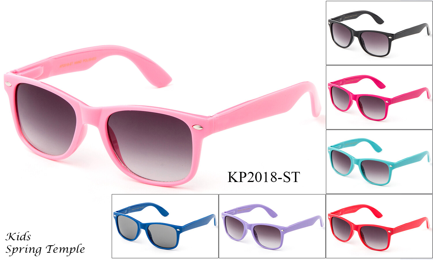 Kids Sunglasses Vintage Classic Horn Rimmed Spring Hinged Safe Lead Free UV 100%