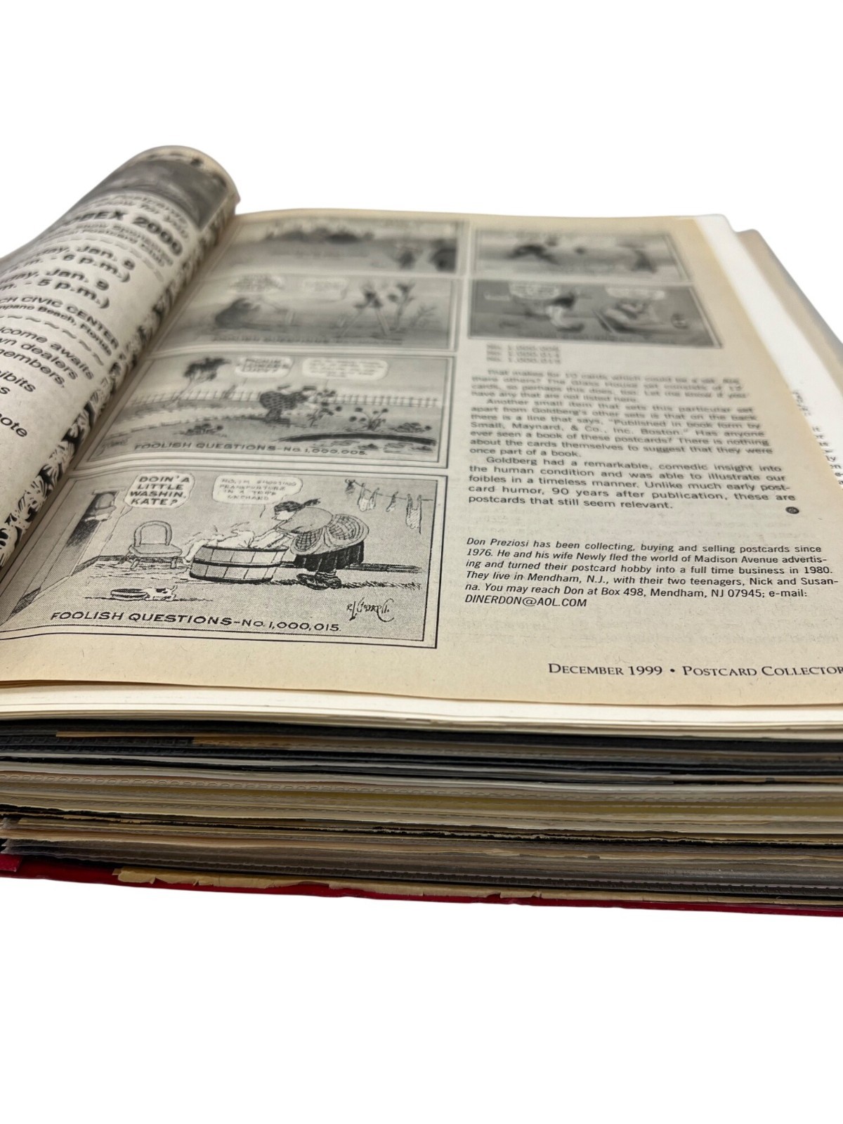 Vintage Postcard & Book Collector Reference Binder Ephemera Magazines Newsletter