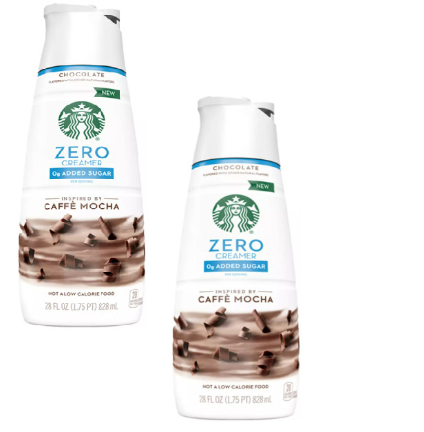 Starbucks Zero Added Sugar Creamer - Cafe Mocha 28 oz - pack of 2