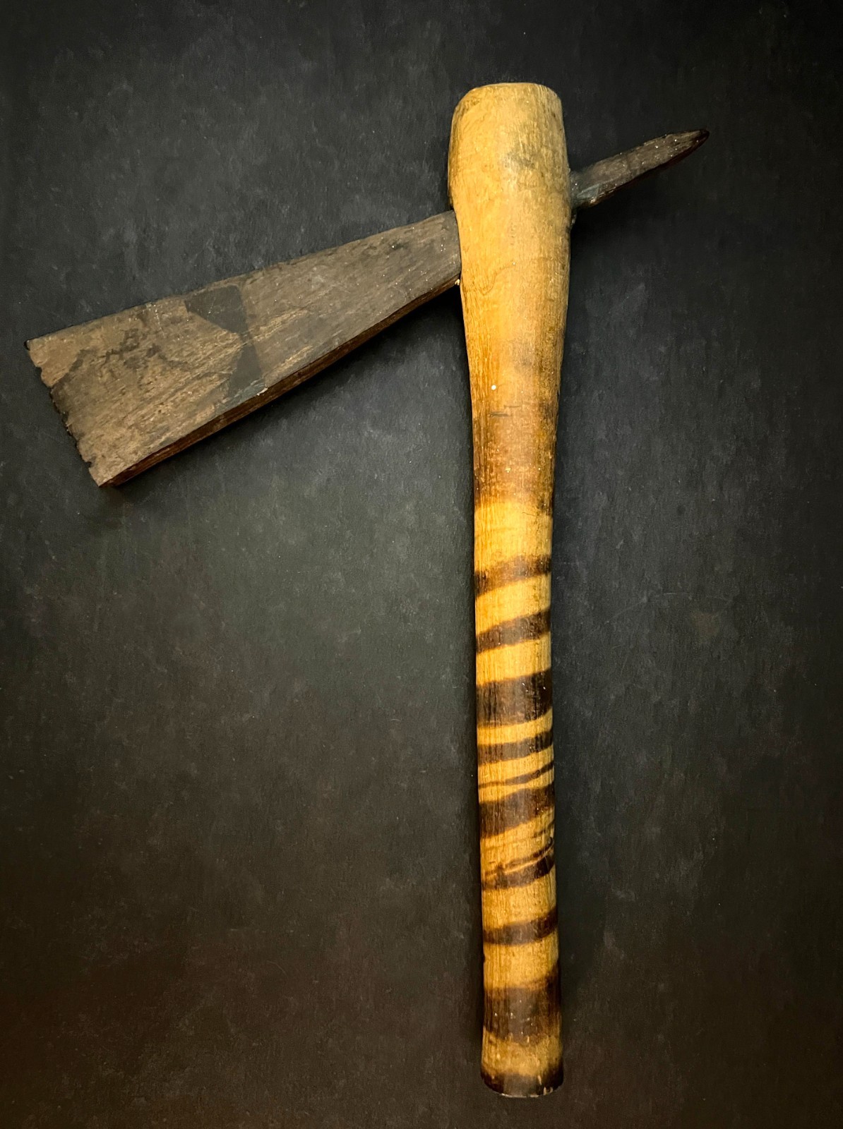 SPIKED WAR CLUB-TOMAHAWK Authentic Native American Antique Hand Carved