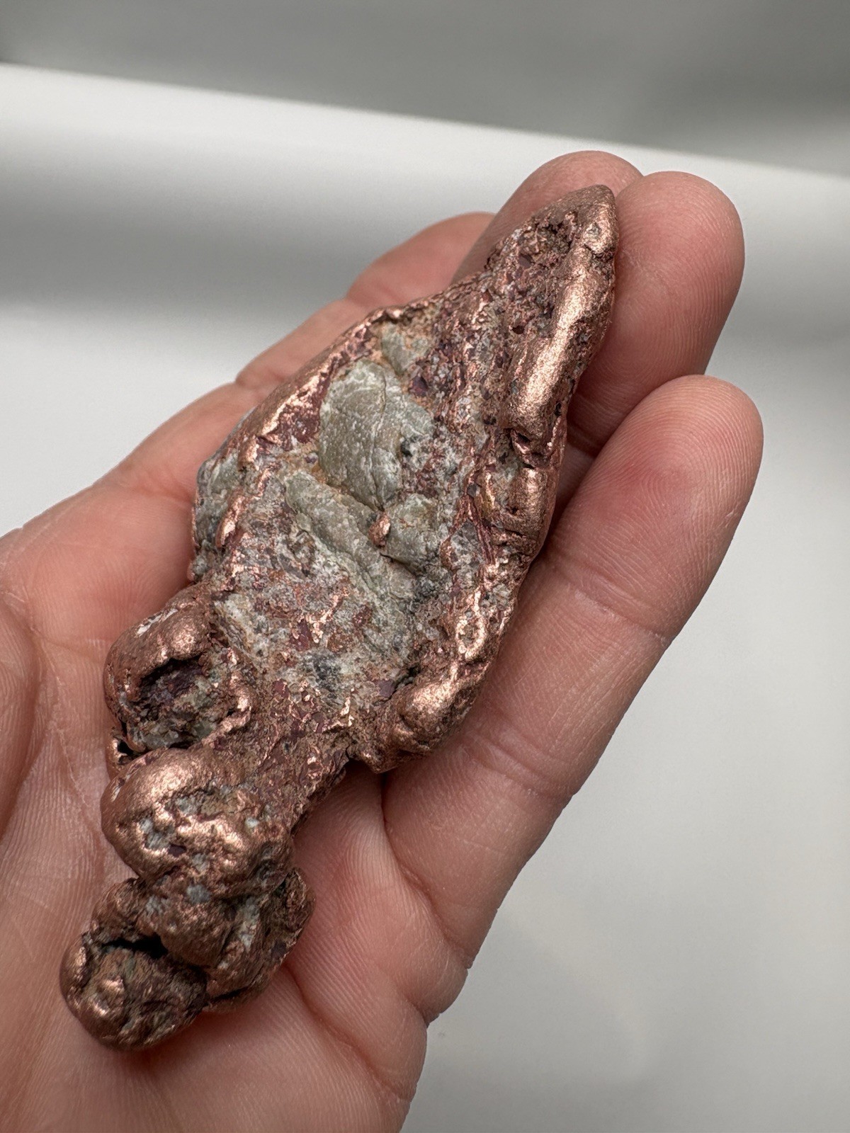 Pure Native Michigan Solid Copper Nugget Specimen Keweenaw Peninsula Mineral