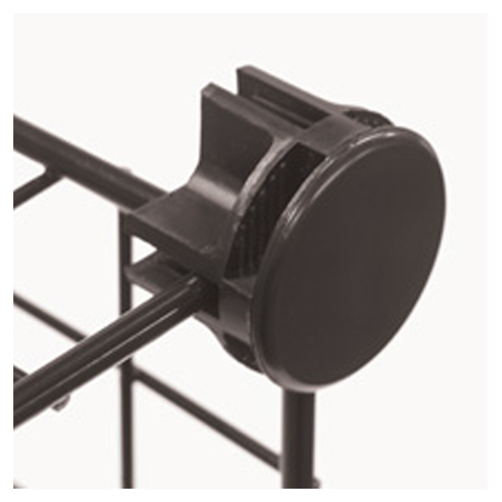 4-WAY PLASTIC BLACK SQUARE EDGE WIRE SHELF CONNECTOR (20) Cubbies Unit Storage