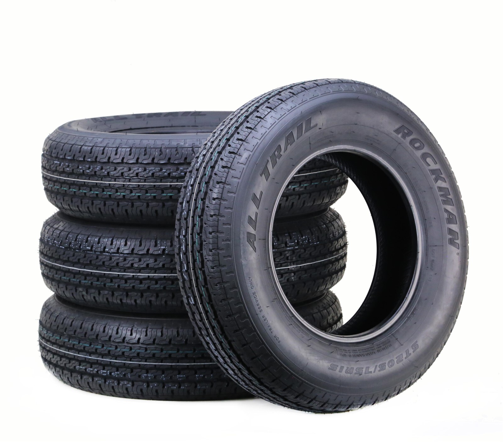 Set 4 Trailer Tire ST205/75R15 8-Ply Load Range D ,107M Steel Belted Radial