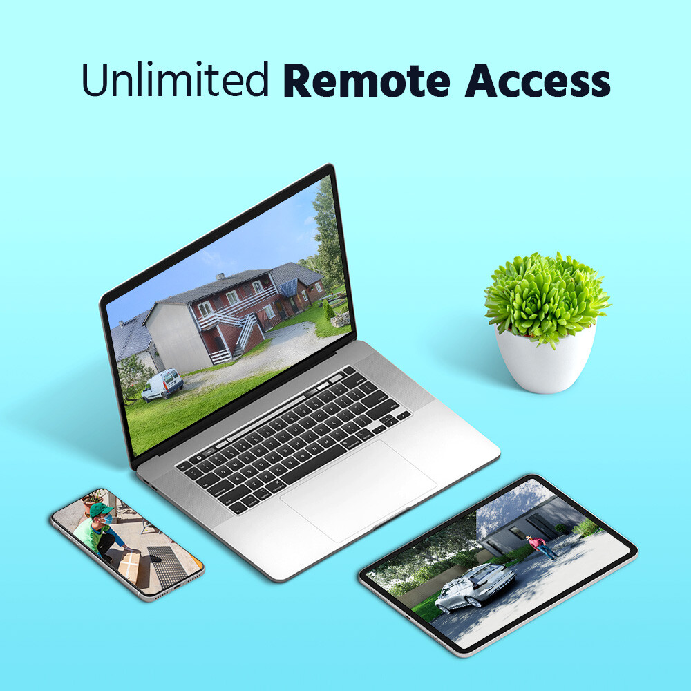 ANNKE 8CH DVR 5MP Audio Security Camera System Human Detection Color Night IP67