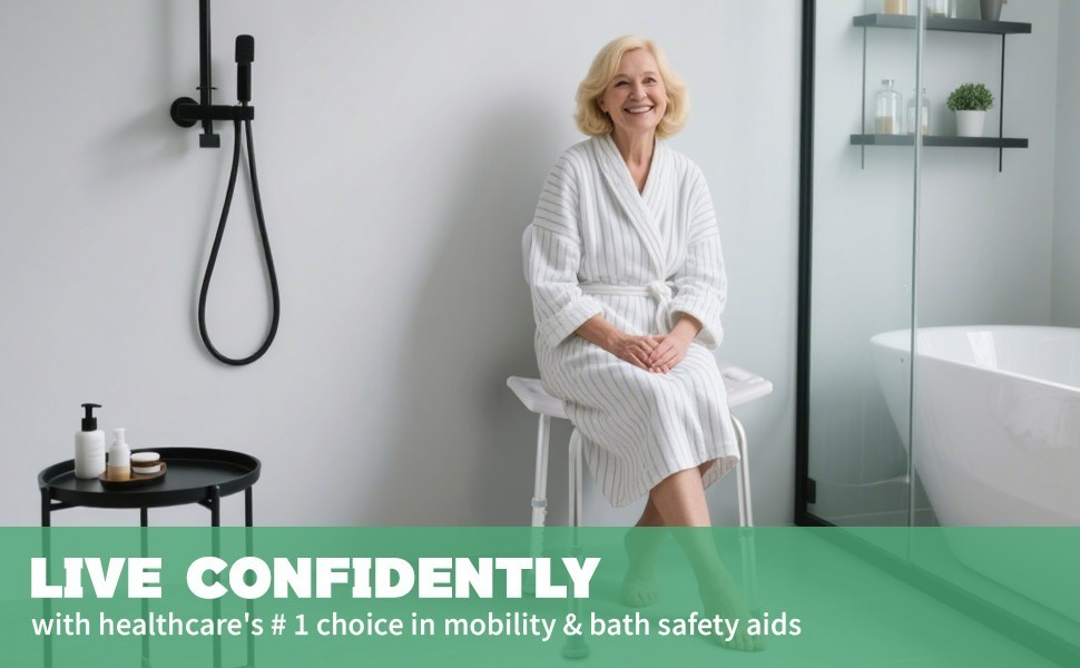 Shower Seat Bath Bench Adjustable Height Bathtub Chair