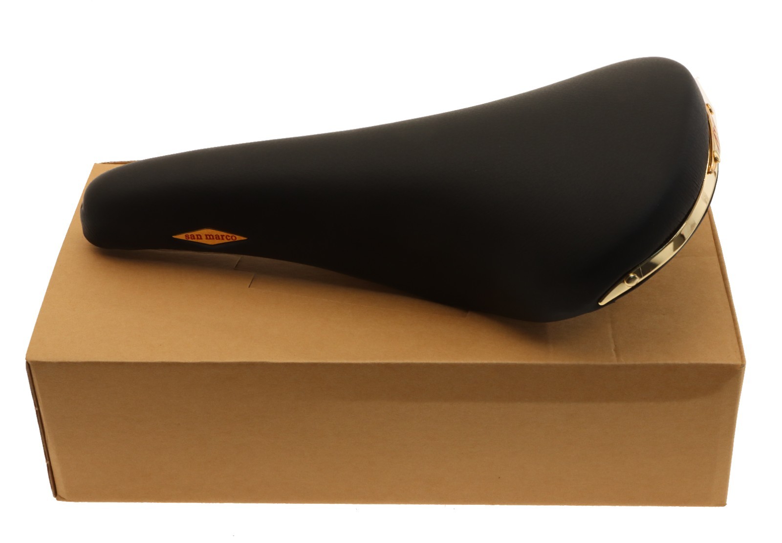 Selle San Marco Rolls SMOOTH BLACK Leather Saddle Brass Steel 2002 NEW NOS