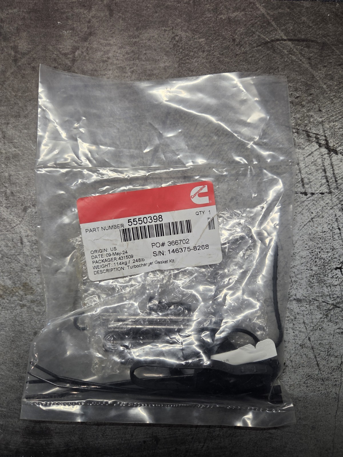 Cummins Part#5550398 VGT Turbocharger Gasket Kit