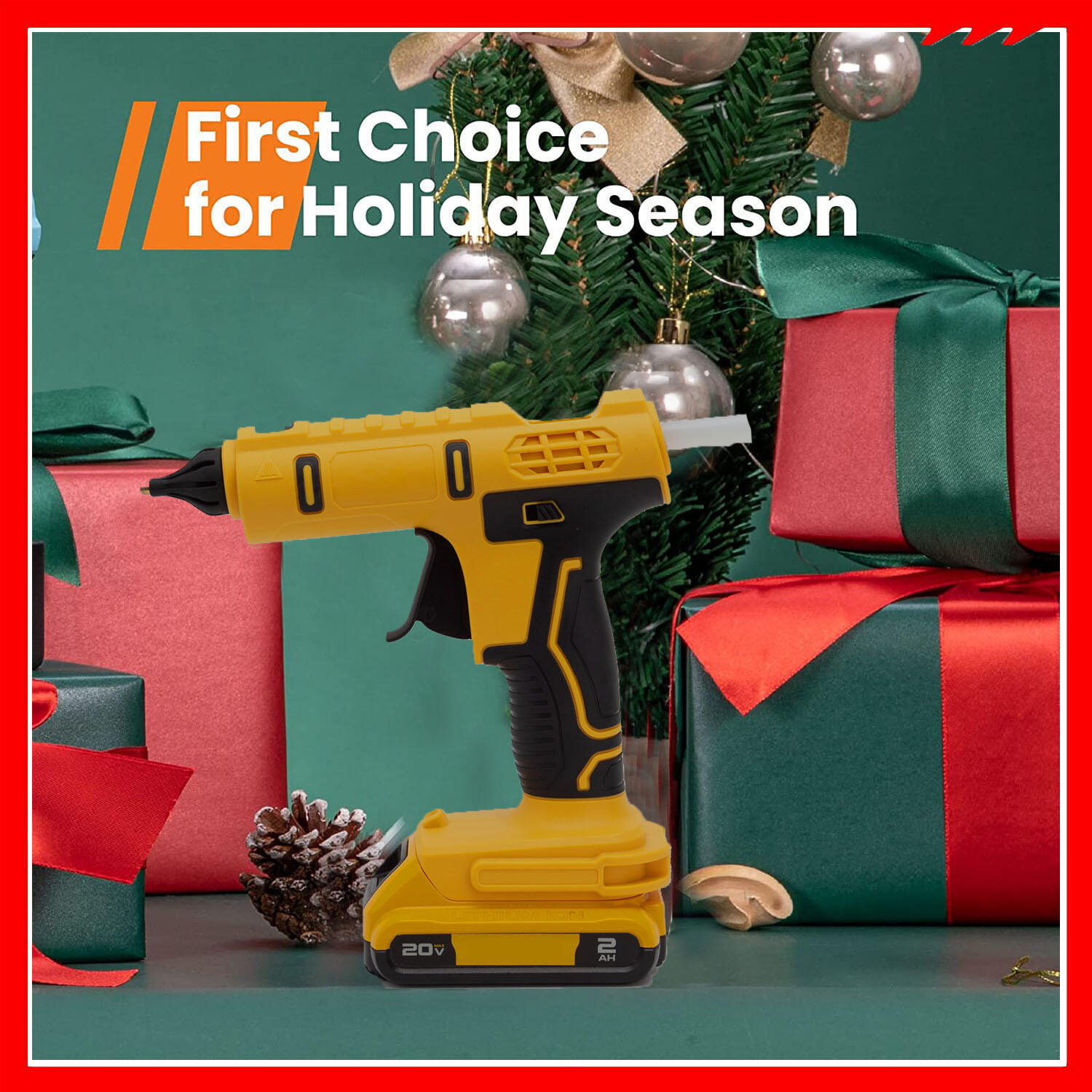 100W Glue Gun For Dewalt 20V Li-ion Battery For DIY Art Projects Quick Repairs