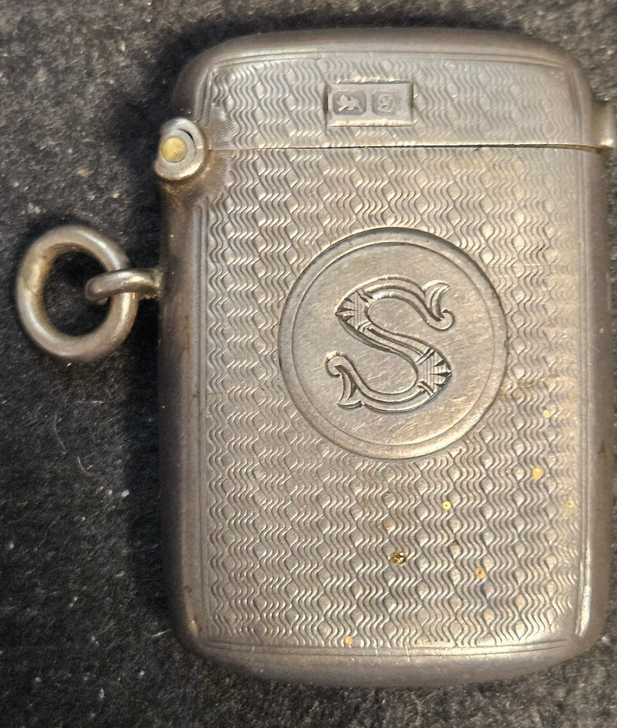 Victorian Match Safe Sterling Art Nouveau Wm. Neale Chester Great Britain RARE !