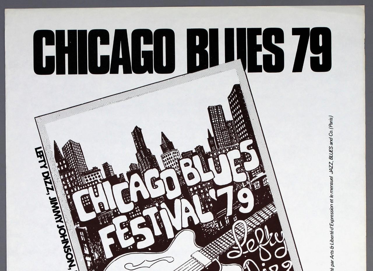 CHICAGO BLUES FESTIVAL – rare vintage original Paris 1979 concert poster