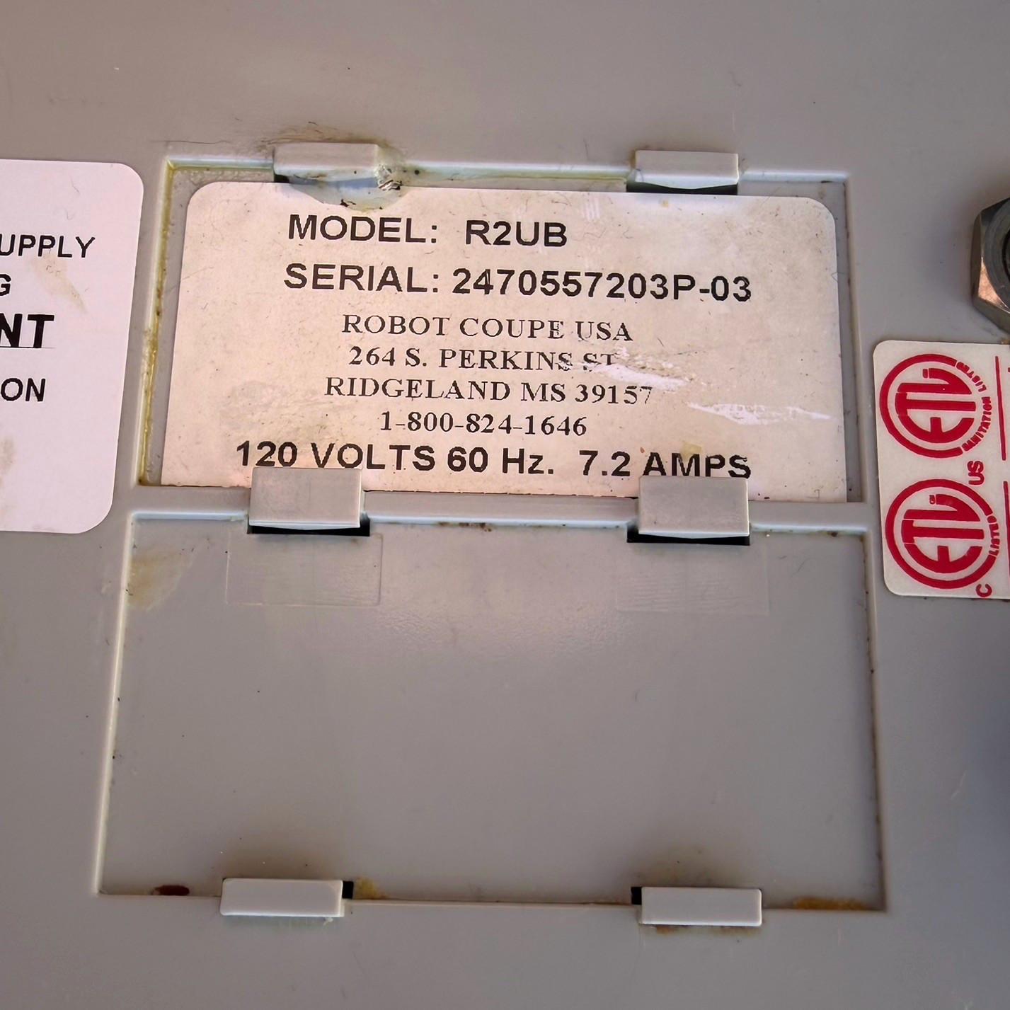 Robot Coupe R2 UB Commercial Food Processor + Bowl / S Blade Very Clean